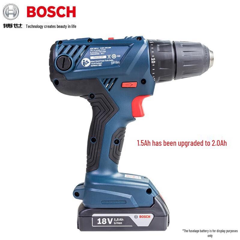 Bosch 18V Cordless Drill/Screwdriver GSR 180-LI CN plug (adapter included)