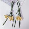Purple Pu Leather Flower Pendant Hanger Bag Charm Lovely Pu Flower Keychain  Men