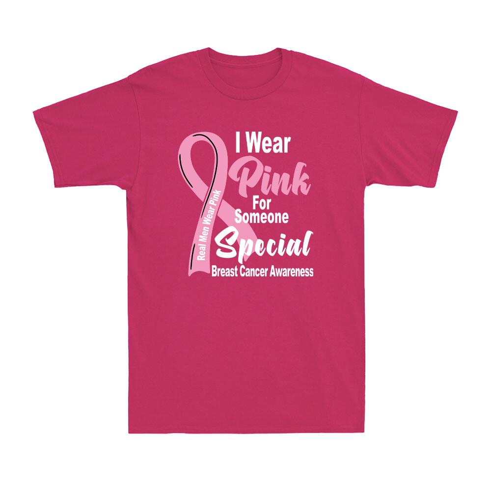 I Wear Pink For Someone Special Breast Cancer Awareness Ribbon Survivor T-Shirt S разноцветный