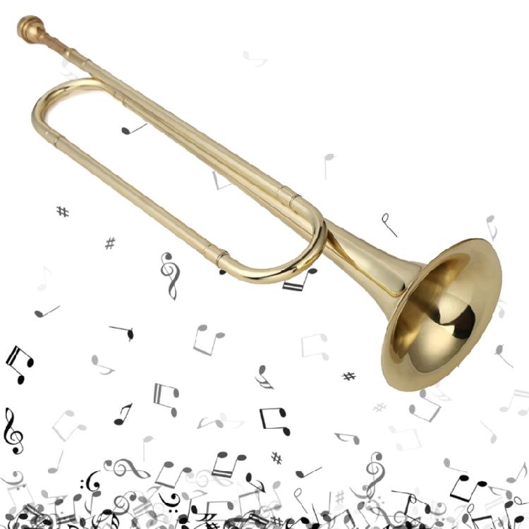 Mosazná trubka Školní kapely Orchestry Bzučák s náustkem Hudební nástroje