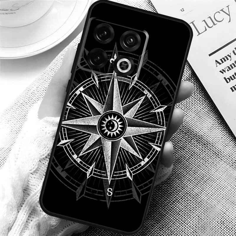 World Map Compass Nautical Cover For OnePlus 13 15 13R 13T 12 12R 10T 11 10 Pro OnePlus Nord 5 CE 3 4 Lite N20 N30 Case