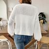 Women Short Button Front Knit Cardigan Woven Sweater Outerwear for Fall Winter Daily Shopping Dating Street Fashion Holiday Occasion