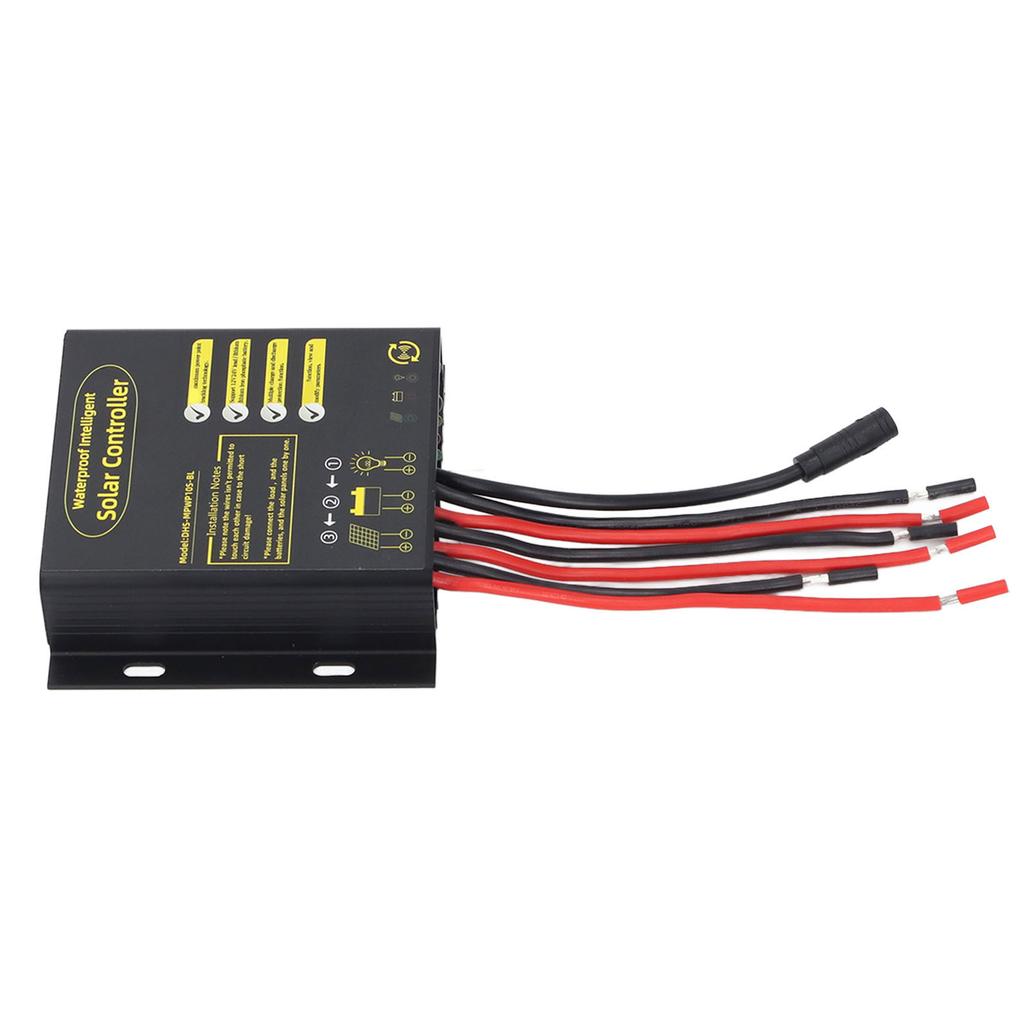MPPT Solar Controller 12V 24V 10A Bluetooth PWM Fast Charging Water Resistant Universal for Sealed B