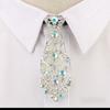 Fashion Rhinestone Tie Short Length Metal Short Tie Special Sparkle Costume Tie  Wine Party