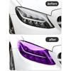 12 X 48Inch Car Light Tint Film, Cuttable&Stretchability Car Headlight Taillight Fog Light Vivid Vinyl Wrap Protector,Non-Marking Self-Adhesive