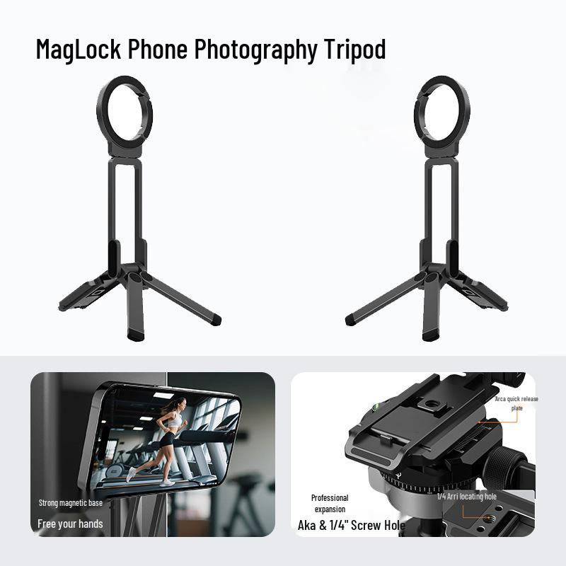 Magnetic Carabiner Phone Holder: Multi-functional Tripod for Outdoor Selfies and Live Streaming