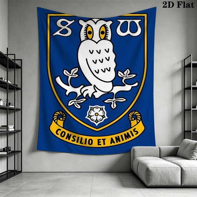 Sheffield Wednesday FC Owl Pattern Home Decor Tapestry, Wall Hanging, Decorative RV Wall Cloth.XGT0914542
