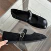 Fashion IPPEUM Women Ballet Flats 2025 New Mary Janes Burgundy Shoes Zapatos De Mujer Ballerina