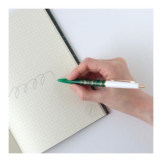 Green Flash STUDYHOLIC Ballpoint Pen Paleontology ST-205 Dinosaur Design Ultra-Low Viscosity Oil-Based Ink Black Ink Made in Japan