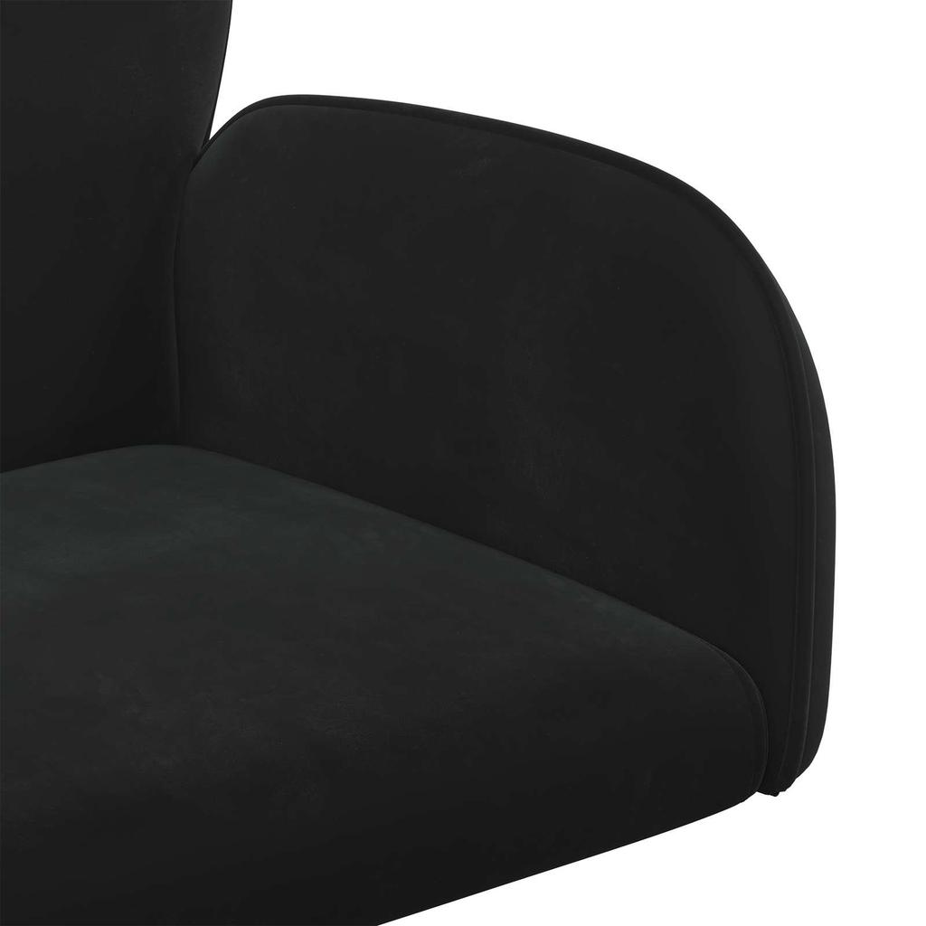 Swivel Chair 54 X 55 X 90 Cm Black Velvet