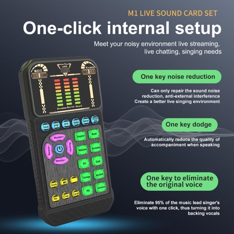 High Fidelitys Audios Interfaces Sound Card For Podcasting Music Production Multiple Device Support ABS Design