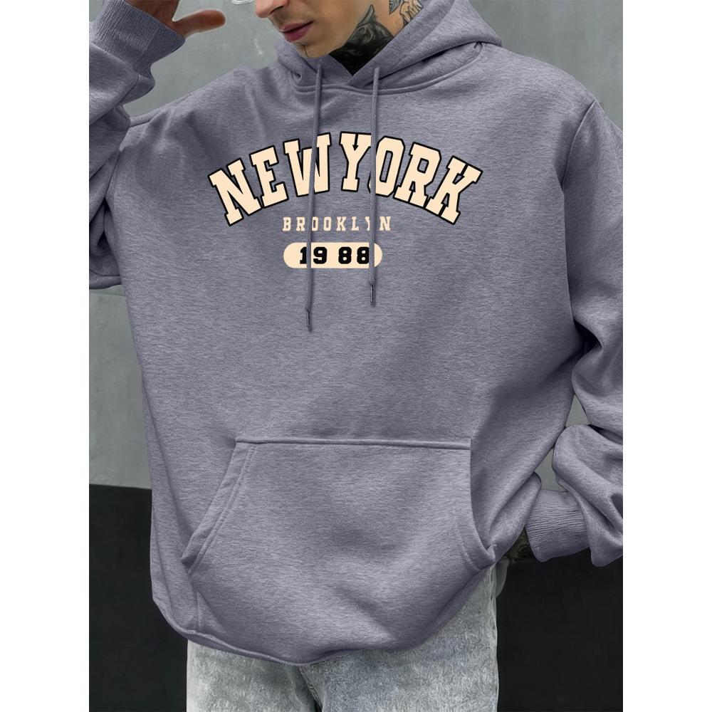 Casual Men's Printed Sports Hoodie Fashionable Loose Simple Hoodies Sweatshirts Men’s