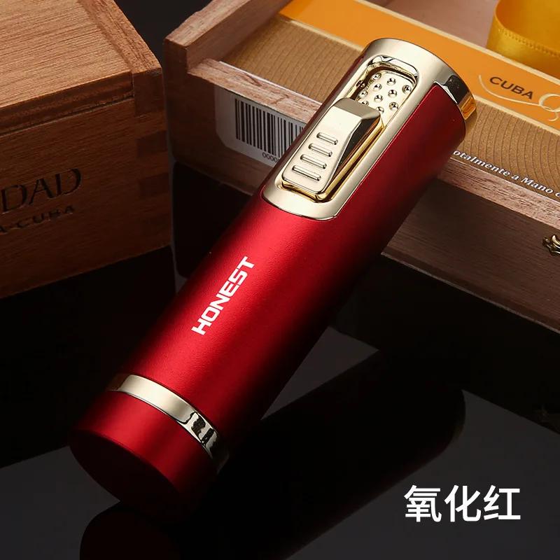 NEW Metal Material Is Stretchable Windproof Blue Jet Flame Lighter Refillable Multifunctional Moxibustion Cigarette Accessory