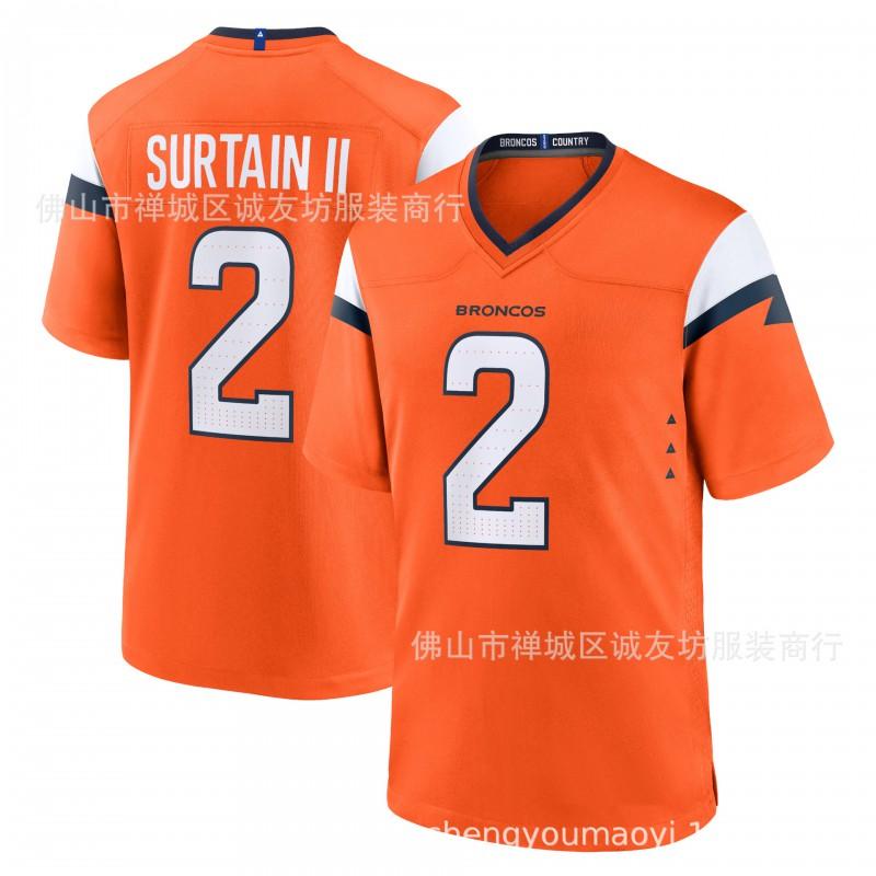 NFL Denver Broncos 2 Patrick Surtain II Football Jersey Mens Sports Game Uniform
