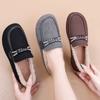 Winter Women's Thick Casual Warm Mom Shoes with Flat Bottom Anti Slip Simple Comfortable Versatile Daily Cotton Shoes