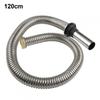 Bathroom 120/150cm Stainless Steel Sink Siphon Waste Drain Flexible Pipe Hose