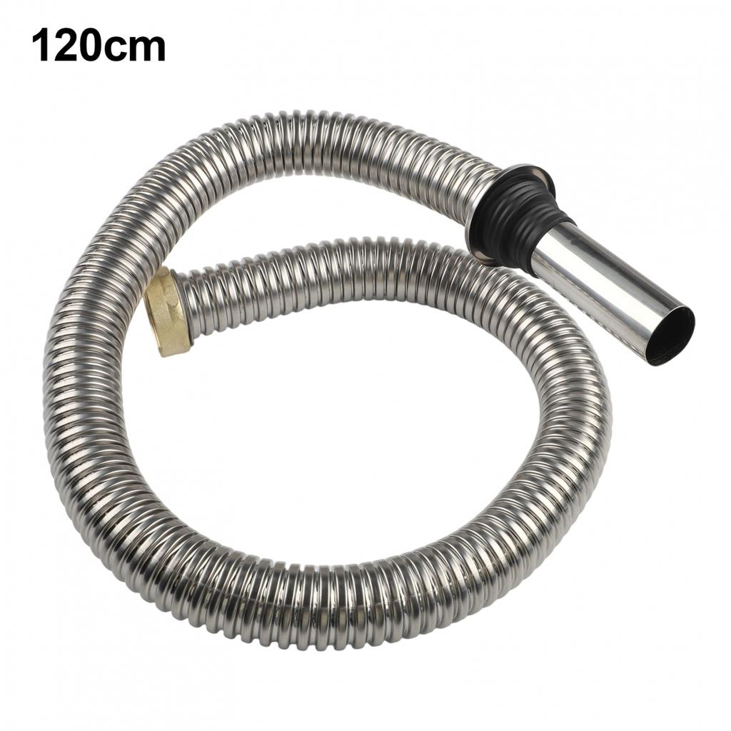 Bathroom 120/150cm Stainless Steel Sink Siphon Waste Drain Flexible Pipe Hose