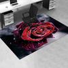 1pc. Luxury Red Rose Outdoor Rug for Home Decor, Office Carpet, Gift Idea, Elegant Floral Mat for Living Room, Bedroom, Kitchen Floor Decoration