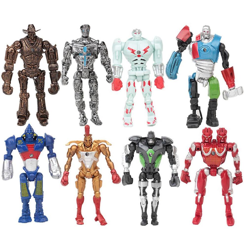 8 Stücke Anime Real Steel Adam Raider LED Roboter Actionfigur Modell Kinder Spielzeug Geschenk