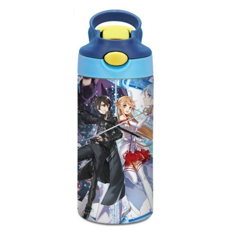 

Anime Cartoon SAO Sword Art Online Printed Stainless Steel Vacuum Thermos Water Cup 301-400ml