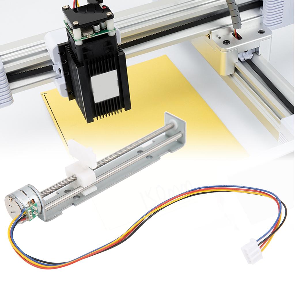 Stepper Motor Linear Stroke with Slider 80mm 2‑Phase 4‑Wire DIY Small Laser Engraving Machine