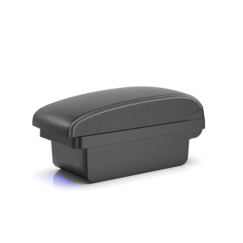 Car Armrest Box Center Console Storage Organizer Box for Peugeot 2008 2019-2025 208 Retrofit Parts with USB Charging Interface