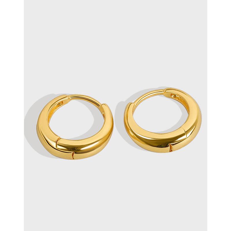 S925 Sterling Silver Minimalist Geometric Hoop Earrings Versatile Female Ear Buckles for Party Personalized Silver Jewelry