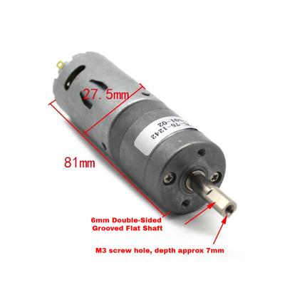 1PCS 8A395-75-12-42 Gear Motor High-Torque 12V Robot Car Model Gear Reduction DC Motor 43RPM DC Gear Motor