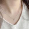 S925 Sterling Silver 18K Gold Ice Cream Flower Necklace with Rotating Lines Clavicle Chain