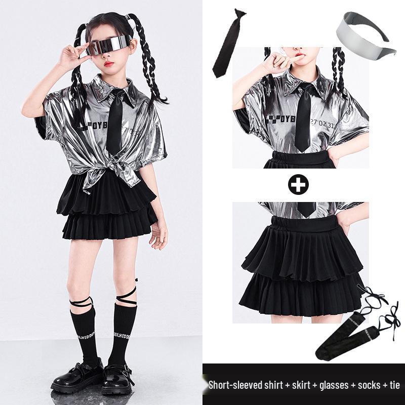 Children's Sci-Fi Performance Costumes: Sequined Outfits for Kindergarten and Primary School Events