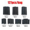 Black Heat Shrink Tube Kit Thermoresistant Tubing Shrink Wire Wrapping Electrical Connection Cable Insulation Sleeves Protecter