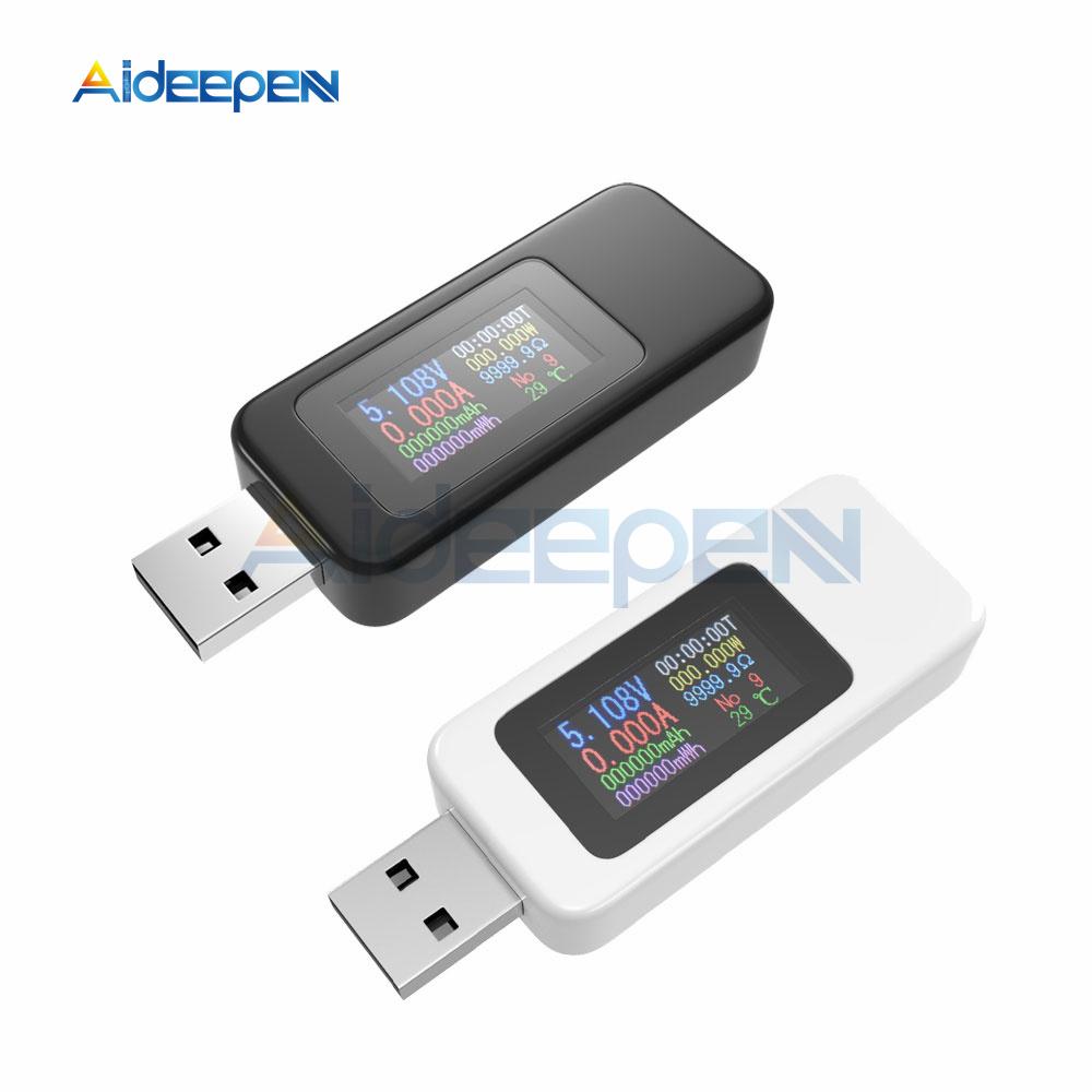 LCD USB Detector Voltmeter Ammeter Power Capacity Tester Meter Voltage Current Charger Amperimetro Volt Meter Indicator