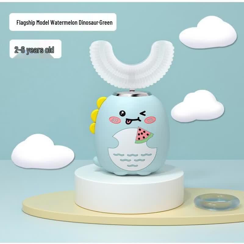 LISM Watermelon Dragon Kids U-Shaped Electric Toothbrush