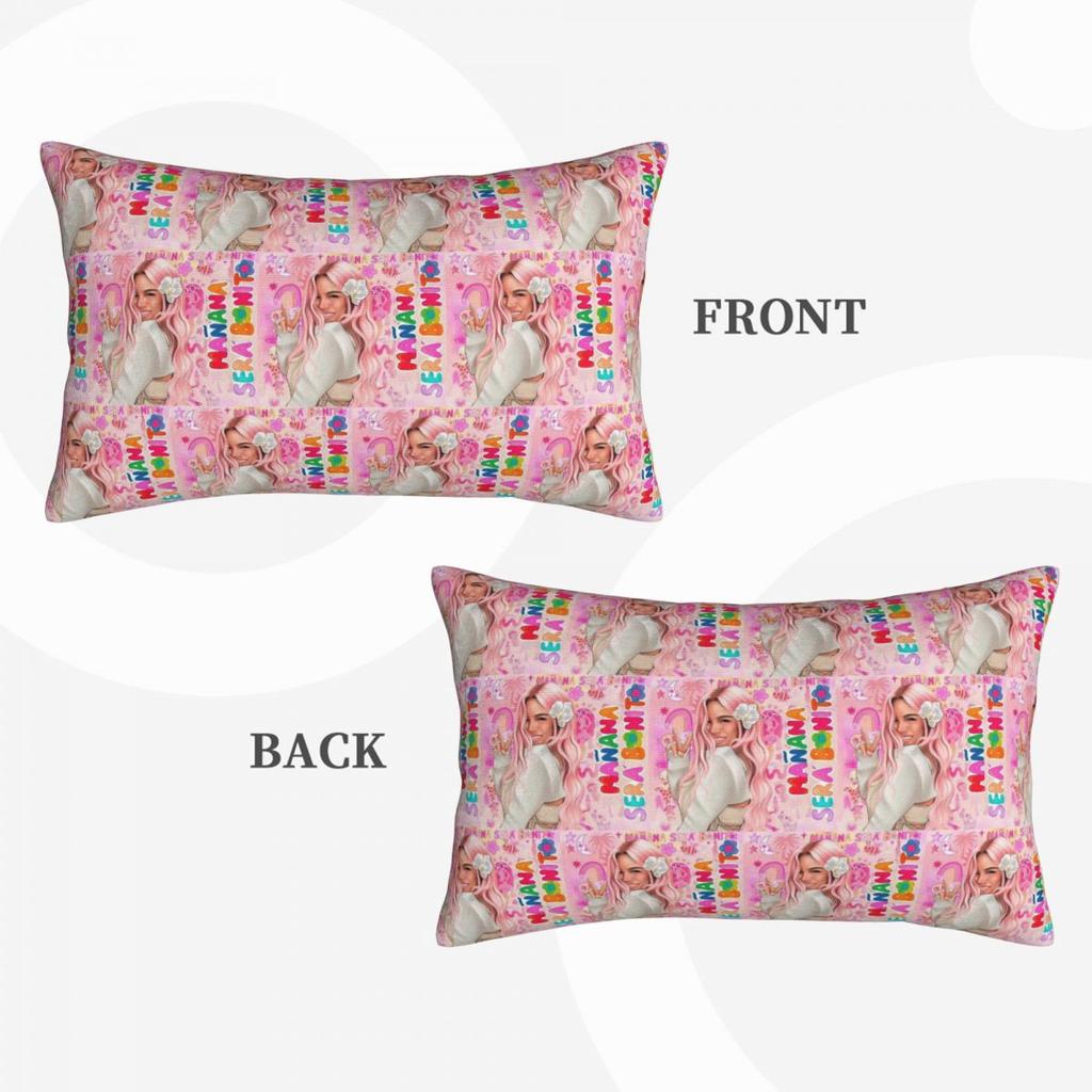 Karol G Happy Valentines Day Rectangle Pillowcase Cushion Cover Decorative Bedroom Bed Home Comfort Throw Pillow
