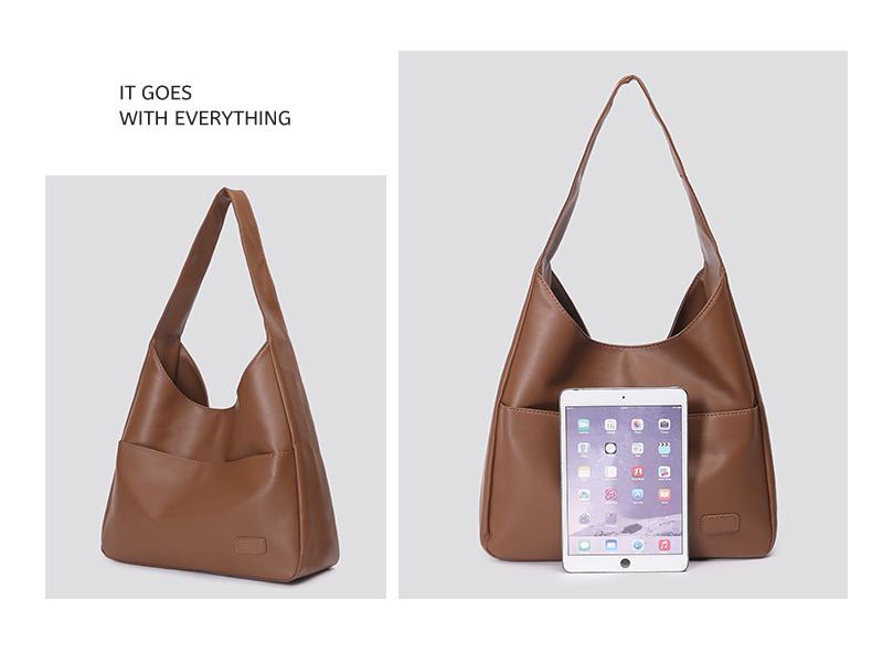 Retro-Tragetasche mit großem Fassungsvermögen - Lässige, modische Umhängetasche für Studenten und Berufstätige