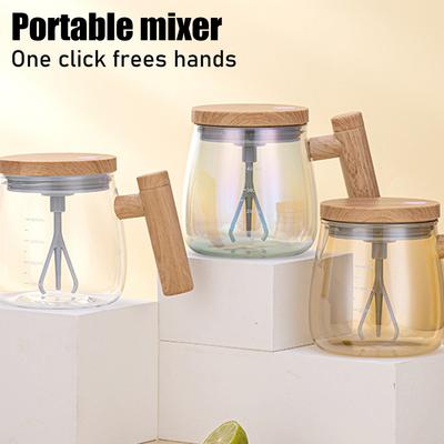 400ML Self Stirring Mug Electric Stirring Coffee Cup Glass Inner Tank Mug Automatic Electric Protein Powder Mix Cup Kitchen