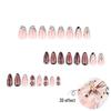 Autumn/Winter 3D Floral French Zebra Stripe Wearable Nail Tips