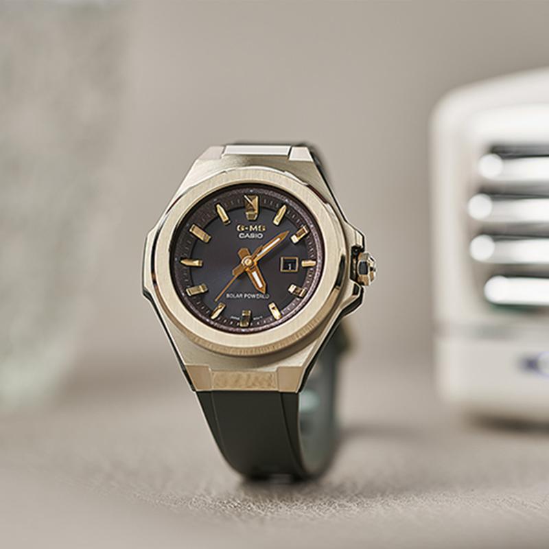 Casio BABY-G G-MS series, elegant and fashionable, solar powered, sports waterproof, quartz movement, resin strap, Japanese and Korean MSG-S500G-3APR