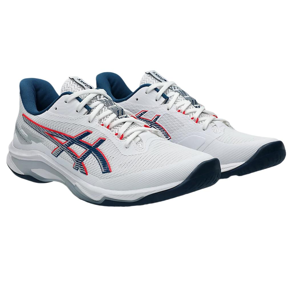 New Asics Netburner Ballistic FF Low Top Training Shoes Men's Gray White 1051A088-101