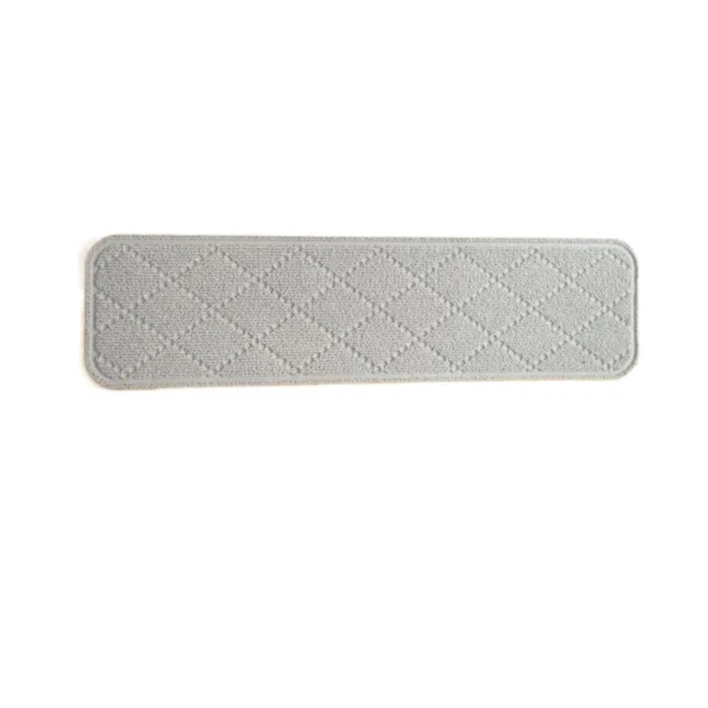 

1pc Trendy Non-Slip Stair Treads Self-adhesive 8x30 Inch Stair Mats TPR Backing Reusable Stair Runner for Most Steps 20-76cm світло-сірого кольору