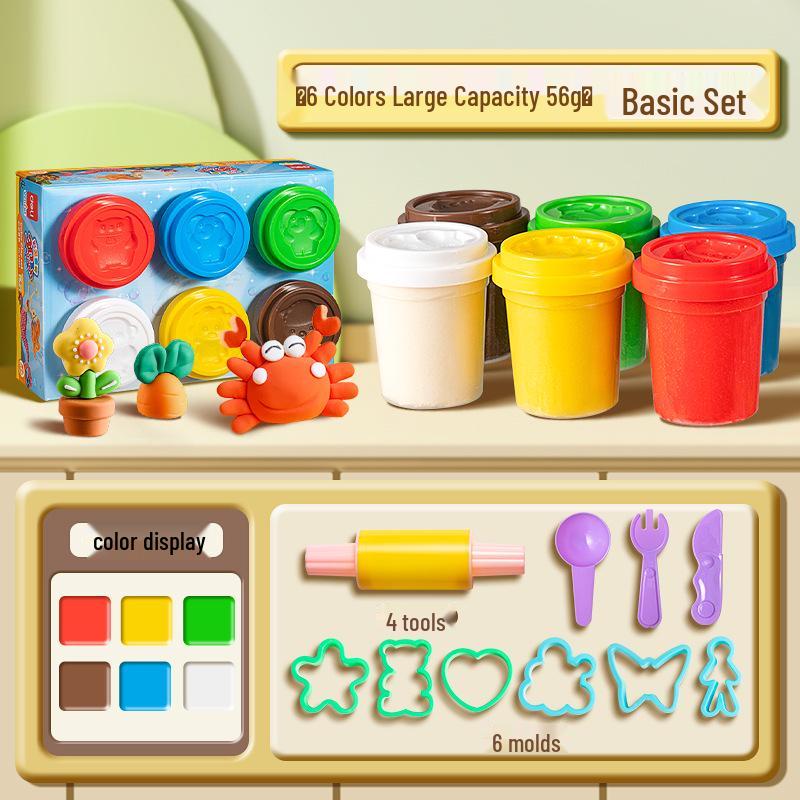 12-Color Food Grade Odorless Modeling Clay Set for Kids