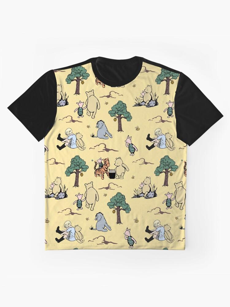 Winnie the Pooh Classic Pooh and Friends Storybook Sketches Soft Yellow Graphic T-Shirt