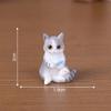 Miniature Realistic Cat Figurine Sitting Pose Small Decorative Sculpture for Home Office Desk Shelf Display Collectible Animal Model