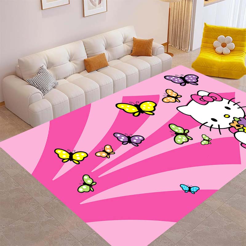 This Brand New Hello Kitty Rug Is Perfect for Home Décor and Can Be Used In Game Rooms, Bedrooms, Living Rooms, and Other Spaces