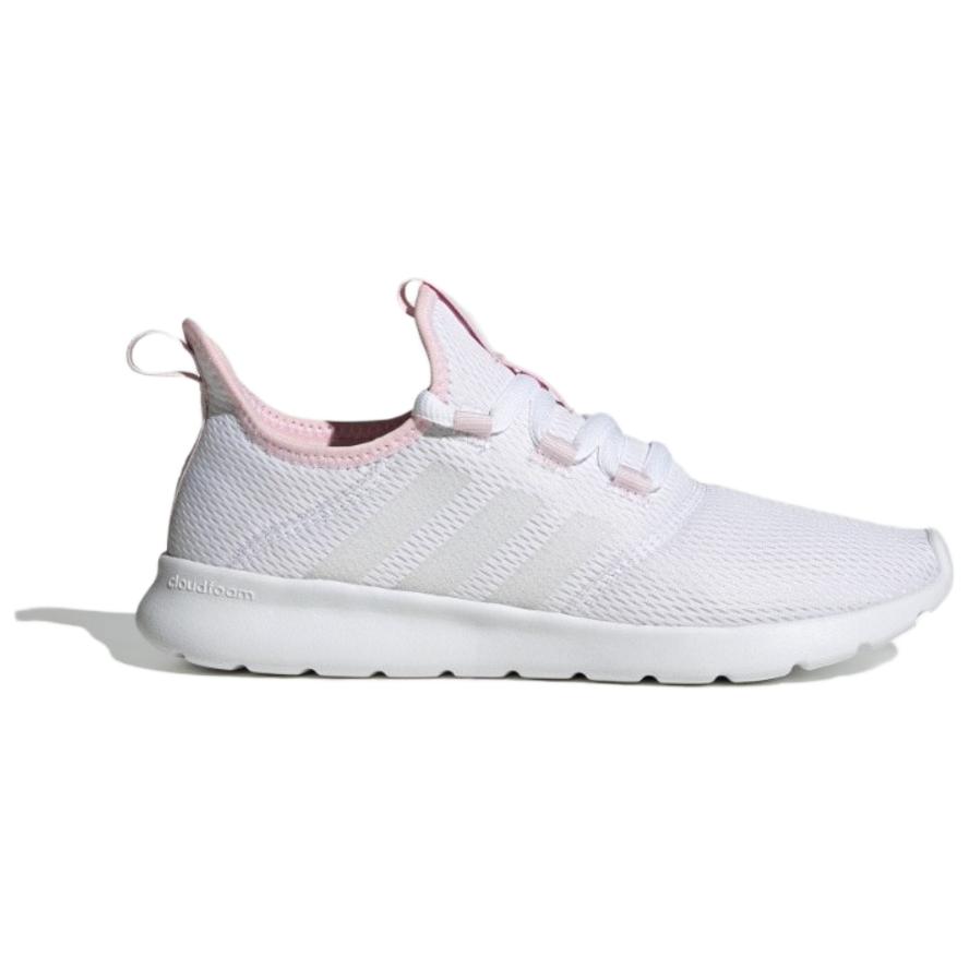 Adidas Cloudfoam Pure Comfortable Lightweight Non-Slip Breathable Low-Top Casual Running Shoes Women Sneaker White Pink HP7639