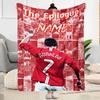 Ronaldo's Legacy Celebration Customize Text Blanket Gift Customizable Blanket Soft Warm Cozy for Home Decor Seaside Sofa Picnics Four Seasons Universa