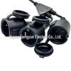 38CM Black European Standard 3-Way Extension Cord, European Style Three-Pin Plug, 3-Core 1.5 Square.