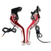 Motorcycle Brake Handle Adjustable Size Motorbike Modification Clutch Drum Brake Lever Handle with LED Light