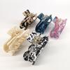 Fashion Leopard Print Hair Claws Geometric Hair Clamp Grab Styling Clips for Women Girls Hairpin Hair Accessories