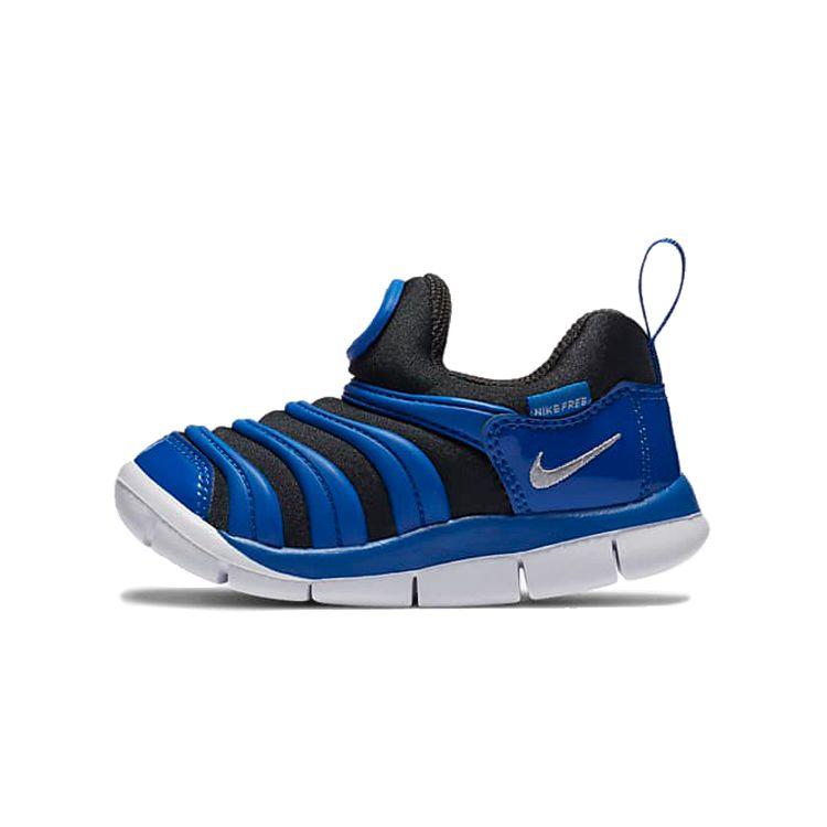 Nike Dynamo Free Slip-Resistant Shock Absorbing Support Low-Top Walking Shoes Baby Shoes Blue Black 343938-433